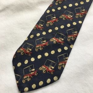Barry Wells “Head For The 19th Hole” Golf Themed Men’s Tie Silk Made In USA